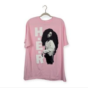 H.E.R Officially Licensed Pink Graphic Music Short Sleeve Tee